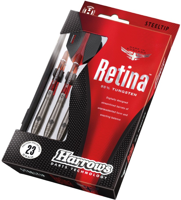 Šípky Harrows -STEELTIP RETINA 95% 23 gr. 