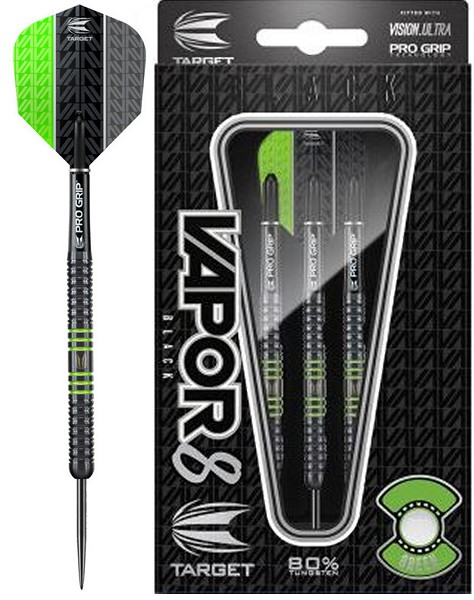 100442-Šípky Target STEEL VAPOR8 BLACK-GREEN T 90%  23 gram