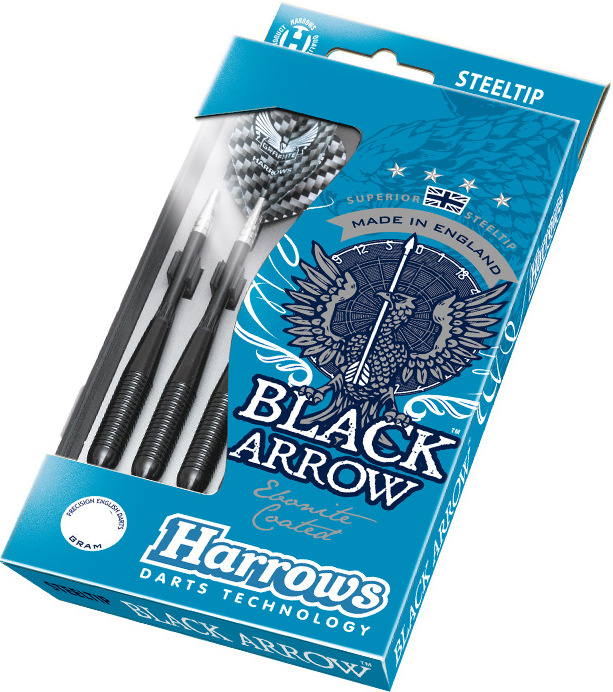 Šípky Harrows-STEELTIP BLACK ARROWS 21 gram