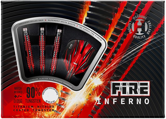 Šípky Harrows -STEELTIP FIRE INFERNO 90% 23 gr.