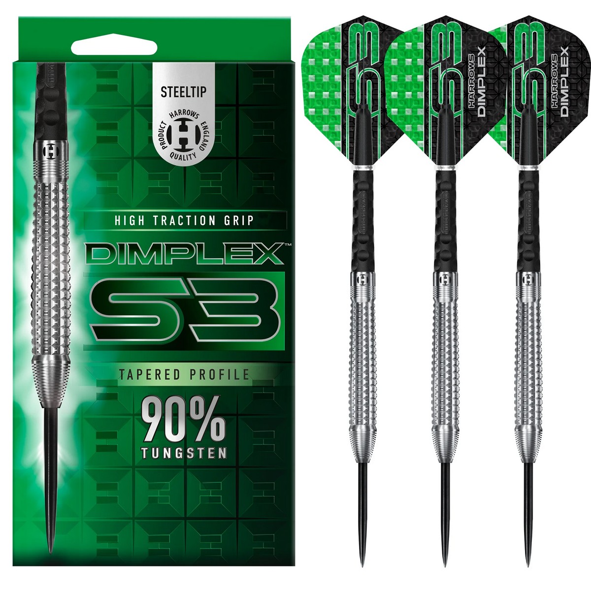 Šípky Harrows-STEELTIP DIMPLEX TAPERED 90% 23 gram