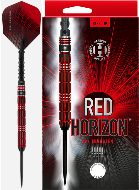 Šípky Harrows -STEELTIP RED HORIZON T90% 21 gr.
