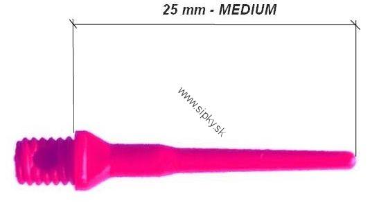 HROTY TUFLEX 50 ks MEDIUM 2,5 cm - ÚZKY ZÁVIT RUŽOVÉ