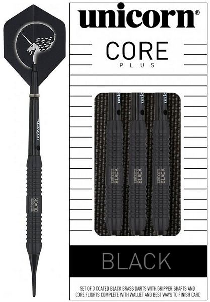 4218- Šipky Unicorn CORE PLUS BLACK 17 gr.