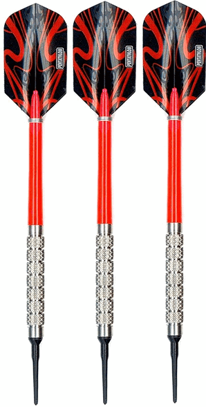 Šipky Powerdart TUNGSTEN 80% - DRAGON RED 16 gram - zľava 20%