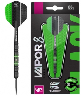 190034-Šípky Target STEEL VAPOR8 BLACK-GREEN T90% SWISSPOINT 24 gram