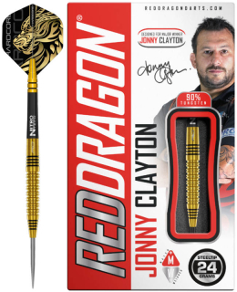 Šipky STEEL Red Dragon 2393 Jonny Clayton GOLD SE 90% tungsten 24 gram