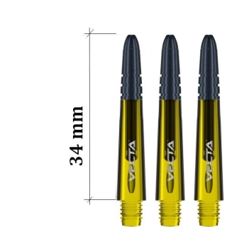 7025-106 Násadky na šípky Winmau Vecta žlté 34 mm
