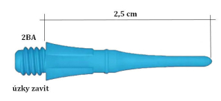 HROTY QUATRO 50 ks - 2,5 cm ÚZKY ZÁVIT MODRÉ